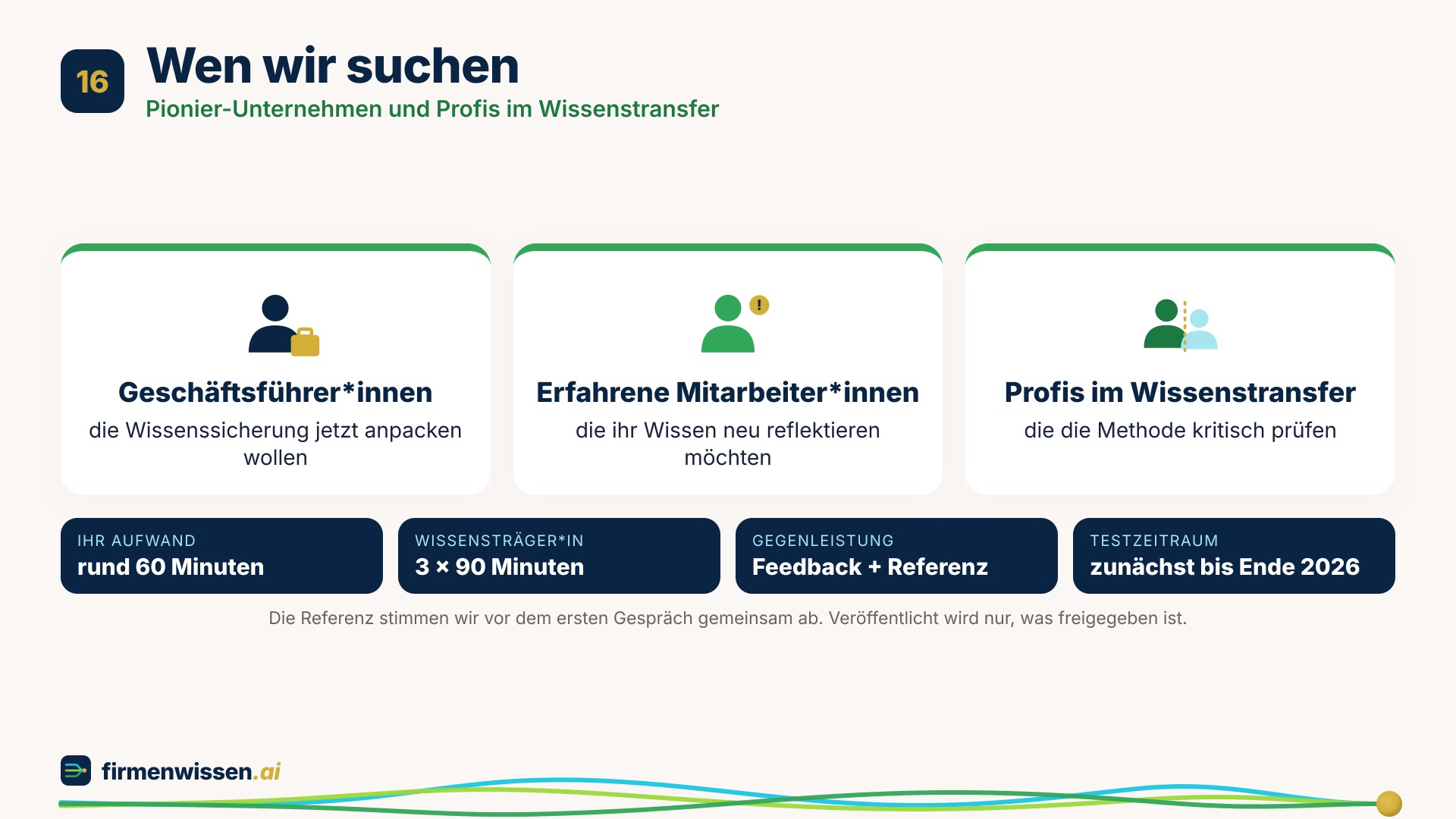 16 Wen wir suchen